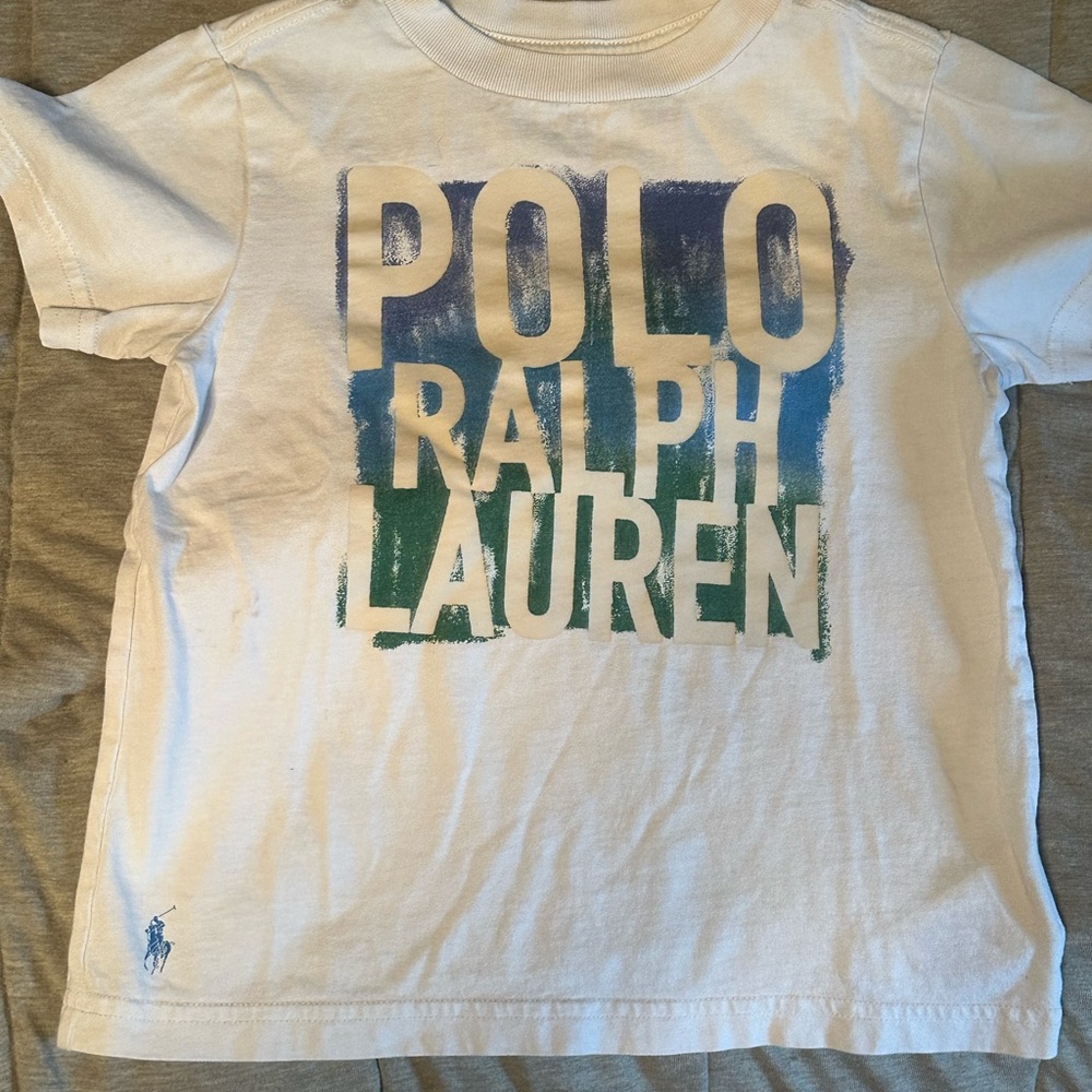 🐎Polo by Ralph Lauren Kids White Graphic T-Shirt